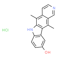 ChemSpider 2D Image | 9-Hydroxyellipticine (hydrochloride) | C17H15ClN2O