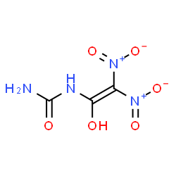 ChemSpider 2D Image | 1-(1-Hydroxy-2,2-dinitrovinyl)urea | C3H4N4O6