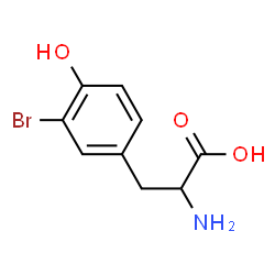 ChemSpider 2D Image | 3-Bromo-DL-tyrosine | C9H10BrNO3