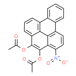 ChemSpider 2D Image | 3-Nitrobenzo[e]pyrene-4,5-diyl diacetate | C24H15NO6