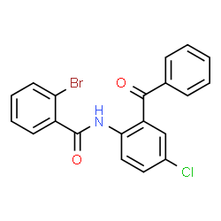 ChemSpider 2D Image | N-(2-Benzoyl-4-chlorophenyl)-2-bromobenzamide | C20H13BrClNO2