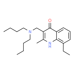 ChemSpider 2D Image | 3-[(dibutylamino)methyl]-8-ethyl-2-methylquinolin-4-ol | C21H32N2O