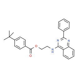 ChemSpider 2D Image | 2-[(2-Phenylquinazolin-4-yl)amino]ethyl 4-tert-butylbenzoate | C27H27N3O2