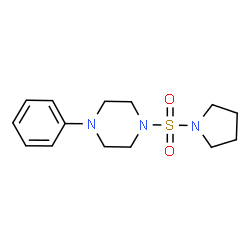 ChemSpider 2D Image | 1-Phenyl-4-(1-pyrrolidinylsulfonyl)piperazine | C14H21N3O2S