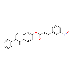 ChemSpider 2D Image | 4-Oxo-3-phenyl-4H-chromen-7-yl (2E)-3-(3-nitrophenyl)acrylate | C24H15NO6