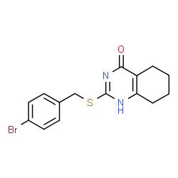 ChemSpider 2D Image | 2-[(4-Bromobenzyl)sulfanyl]-5,6,7,8-tetrahydro-4(1H)-quinazolinone | C15H15BrN2OS