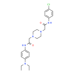 ChemSpider 2D Image | 2-(4-{2-[(4-Chlorophenyl)amino]-2-oxoethyl}-1-piperazinyl)-N-[4-(diethylamino)phenyl]acetamide | C24H32ClN5O2