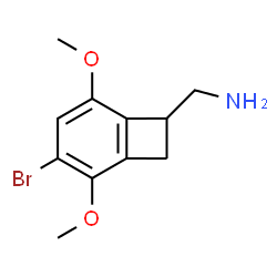ChemSpider 2D Image | 1-(3-Bromo-2,5-dimethoxybicyclo[4.2.0]octa-1,3,5-trien-7-yl)methanamine | C11H14BrNO2