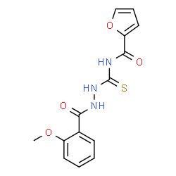 ChemSpider 2D Image | N-{[2-(2-Methoxybenzoyl)hydrazino]carbonothioyl}-2-furamide | C14H13N3O4S