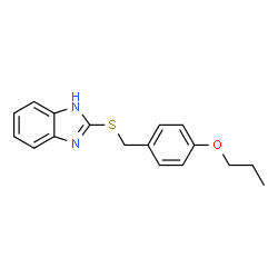 ChemSpider 2D Image | 2-[(4-Propoxybenzyl)sulfanyl]-1H-benzimidazole | C17H18N2OS