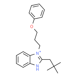 ChemSpider 2D Image | 2-(2,2-Dimethylpropyl)-3-(3-phenoxypropyl)-1H-3,1-benzimidazol-3-ium | C21H27N2O