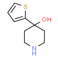 ChemSpider 2D Image | 4-(2-Thienyl)-4-piperidinol | C9H13NOS