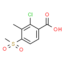 ChemSpider 2D Image | 2-Chloro-3-methyl-4-(methylsulfonyl)benzoic acid | C9H9ClO4S