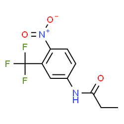 ChemSpider 2D Image | 4-NITRO-3-TRIFLUOROMETHYLPROPIONANILIDE | C10H9F3N2O3