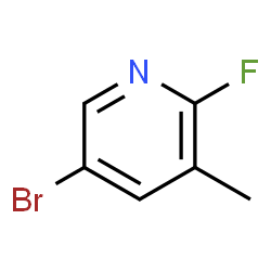 ChemSpider 2D Image | 5-Bromo-2-fluoro-3-methylpyridine | C6H5BrFN