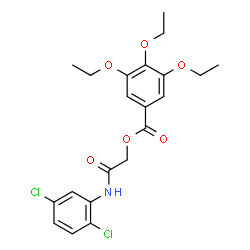ChemSpider 2D Image | 2-[(2,5-Dichlorophenyl)amino]-2-oxoethyl 3,4,5-triethoxybenzoate | C21H23Cl2NO6