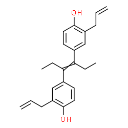 ChemSpider 2D Image | 4,4'-(3-Hexene-3,4-diyl)bis(2-allylphenol) | C24H28O2