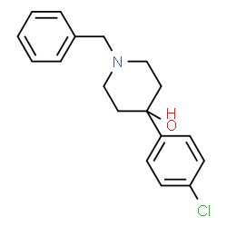 ChemSpider 2D Image | 1-Benzyl-4-(4-chlorophenyl)-4-piperidinol | C18H20ClNO