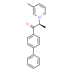 ChemSpider 2D Image | 1-[(2S)-1-(4-Biphenylyl)-1-oxo-2-propanyl]-3-methylpyridinium | C21H20NO