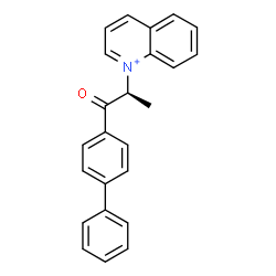 ChemSpider 2D Image | 1-[(2S)-1-(4-Biphenylyl)-1-oxo-2-propanyl]quinolinium | C24H20NO