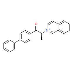ChemSpider 2D Image | 2-[(2S)-1-(4-Biphenylyl)-1-oxo-2-propanyl]isoquinolinium | C24H20NO