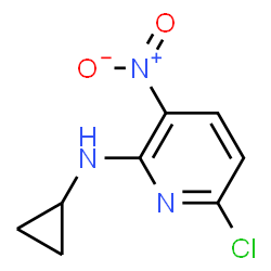 ChemSpider 2D Image | 6-Chloro-N-cyclopropyl-3-nitro-2-pyridinamine | C8H8ClN3O2