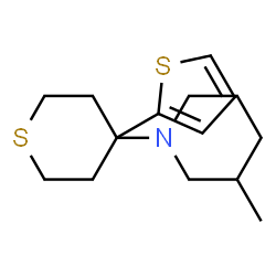 ChemSpider 2D Image | 3-Methyl-1-[4-(2-thienyl)tetrahydro-2H-thiopyran-4-yl]piperidine | C15H23NS2