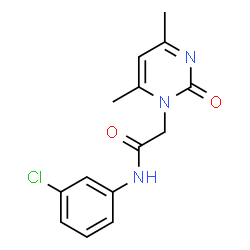 ChemSpider 2D Image | N-(3-Chlorophenyl)-2-(4,6-dimethyl-2-oxo-1(2H)-pyrimidinyl)acetamide | C14H14ClN3O2