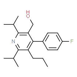 ChemSpider 2D Image | [4-(4-Fluorophenyl)-2,6-diisopropyl-5-propyl-3-pyridinyl]methanol | C21H28FNO