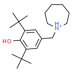 ChemSpider 2D Image | 1-[4-Hydroxy-3,5-bis(2-methyl-2-propanyl)benzyl]azepanium | C21H36NO