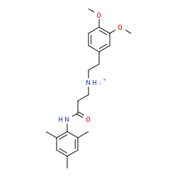 ChemSpider 2D Image | N-[2-(3,4-Dimethoxyphenyl)ethyl]-3-(mesitylamino)-3-oxo-1-propanaminium | C22H31N2O3
