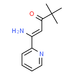 ChemSpider 2D Image | (1Z)-1-Amino-4,4-dimethyl-1-(2-pyridinyl)-1-penten-3-one | C12H16N2O