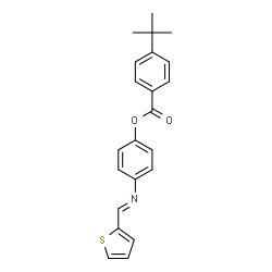 ChemSpider 2D Image | 4-[(2-thienylmethylene)amino]phenyl 4-tert-butylbenzoate | C22H21NO2S