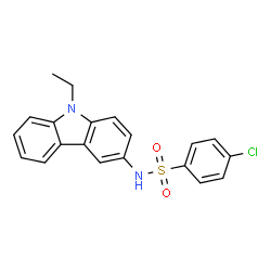 ChemSpider 2D Image | 4-Chloro-N-(9-ethyl-9H-carbazol-3-yl)benzenesulfonamide | C20H17ClN2O2S