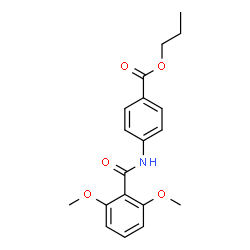 ChemSpider 2D Image | Propyl 4-[(2,6-dimethoxybenzoyl)amino]benzoate | C19H21NO5