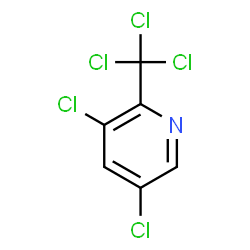 ChemSpider 2D Image | 3,5-Dichloro-2-(trichloromethyl)pyridine | C6H2Cl5N