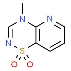 ChemSpider 2D Image | 4-Methyl-4H-pyrido[2,3-e][1,2,4]thiadiazine 1,1-dioxide | C7H7N3O2S
