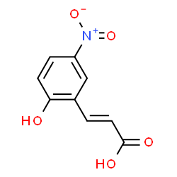 ChemSpider 2D Image | 2-hydroxy-5-nitrocinnamic acid | C9H7NO5