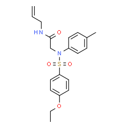 ChemSpider 2D Image | N-Allyl-N~2~-[(4-ethoxyphenyl)sulfonyl]-N~2~-(4-methylphenyl)glycinamide | C20H24N2O4S