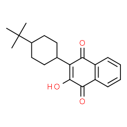 ChemSpider 2D Image | 2-Hydroxy-3-[4-(2-methyl-2-propanyl)cyclohexyl]-1,4-naphthoquinone | C20H24O3