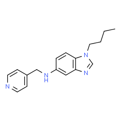 ChemSpider 2D Image | 1-Butyl-N-(4-pyridinylmethyl)-1H-benzimidazol-5-amine | C17H20N4