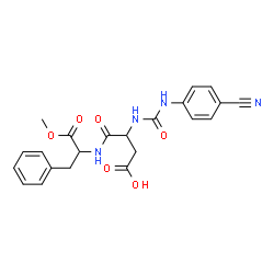 ChemSpider 2D Image | Methyl N-[(4-cyanophenyl)carbamoyl]-alpha-aspartylphenylalaninate | C22H22N4O6