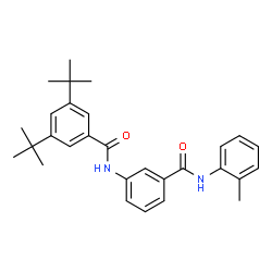 ChemSpider 2D Image | N-{3-[(2-Methylphenyl)carbamoyl]phenyl}-3,5-bis(2-methyl-2-propanyl)benzamide | C29H34N2O2