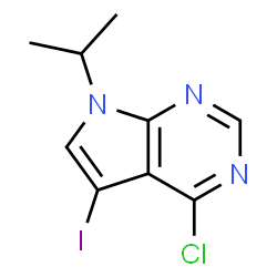 ChemSpider 2D Image | 4-Chloro-5-iodo-7-isopropyl-7H-pyrrolo[2,3-d]pyrimidine | C9H9ClIN3