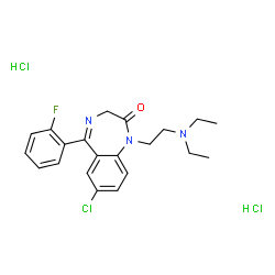 ChemSpider 2D Image | FLURAZEPAM DIHYDROCHLORIDE | C21H25Cl3FN3O
