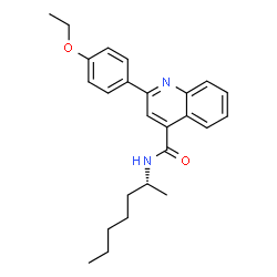 ChemSpider 2D Image | 2-(4-Ethoxyphenyl)-N-[(2R)-2-heptanyl]-4-quinolinecarboxamide | C25H30N2O2
