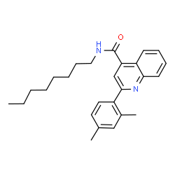 ChemSpider 2D Image | 2-(2,4-Dimethylphenyl)-N-octyl-4-quinolinecarboxamide | C26H32N2O