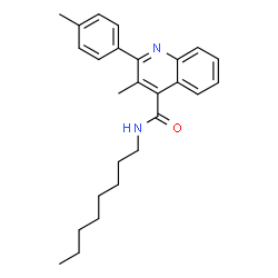 ChemSpider 2D Image | 3-Methyl-2-(4-methylphenyl)-N-octyl-4-quinolinecarboxamide | C26H32N2O