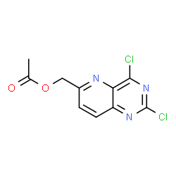ChemSpider 2D Image | (2,4-Dichloropyrido[3,2-d]pyrimidin-6-yl)methyl acetate | C10H7Cl2N3O2