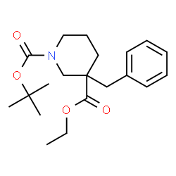 ChemSpider 2D Image | 1-tert-butyl 3-ethyl 3-benzylpiperidine-1,3-dicarboxylate | C20H29NO4
